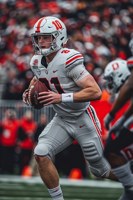 joe burrow playing football