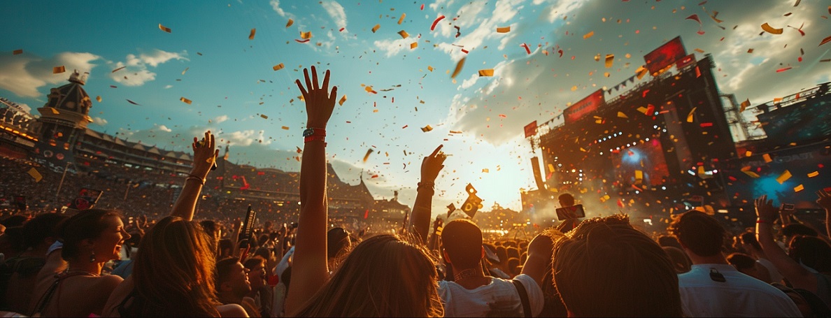 people enjoying at Tomorrowland festival