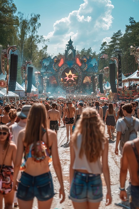 people enjoying at Tomorrowland festival